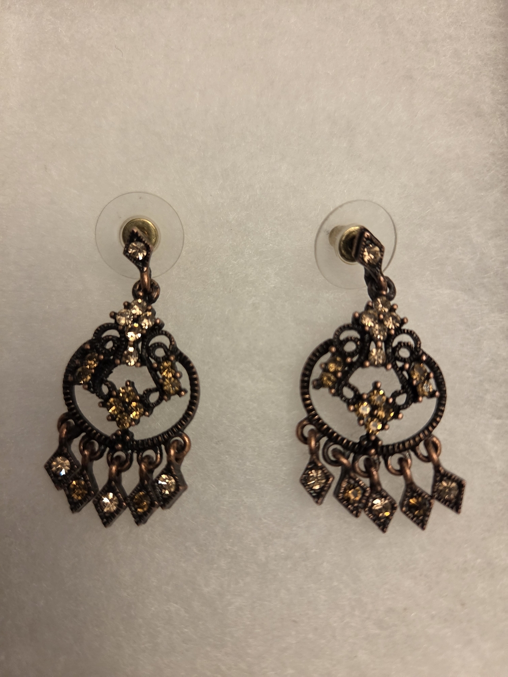 Vintage-Inspired Gold Tone Filigree Drop Earrings - Women's Jewelry